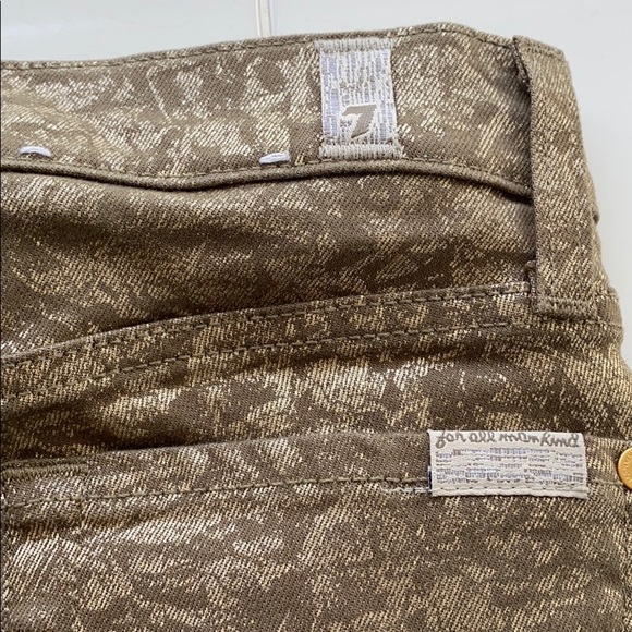 7 for All Mankind Brown & Gold Pants! Unique! 25! - Picture 5 of 7